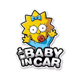 Cartoon Baby in Car Sticker Decal