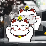 Japanese Lucky Cat Window Decal Sticker
