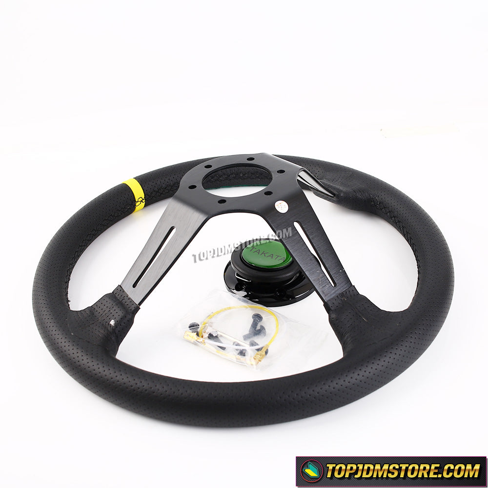 tattaka★ Takata Steering Wheel | Leather Deep Dish Drifting 14