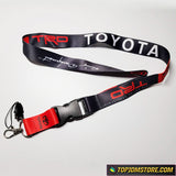 toyota lanyard, trd lanyard, jdm lanyard, jdm jet tags, keychain jet tag, jdm keychain accessories, jdm keychain, japanese lanyard, racing lanyards, tuner crate, cool lanyards for car keys, racing lanyard