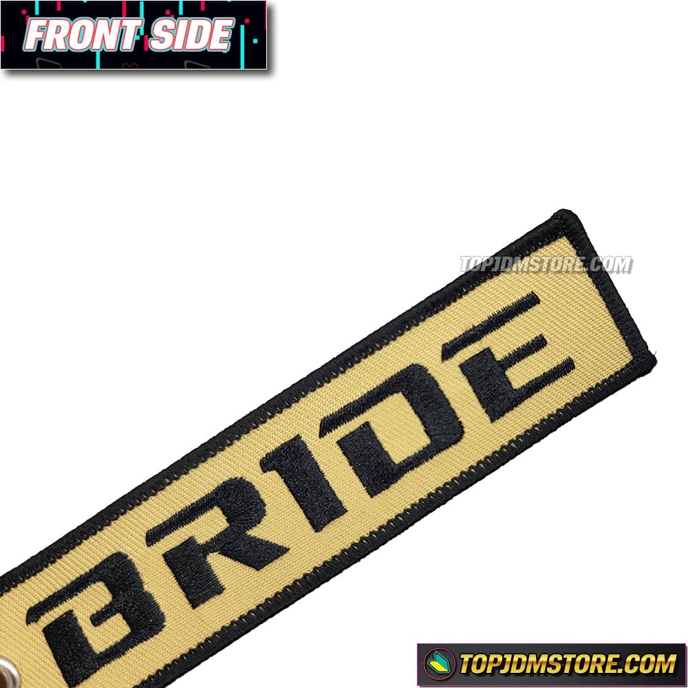 JDM Bride Racing Style Red Metal Keychain Lanyard – Backpack Strap Key Ring