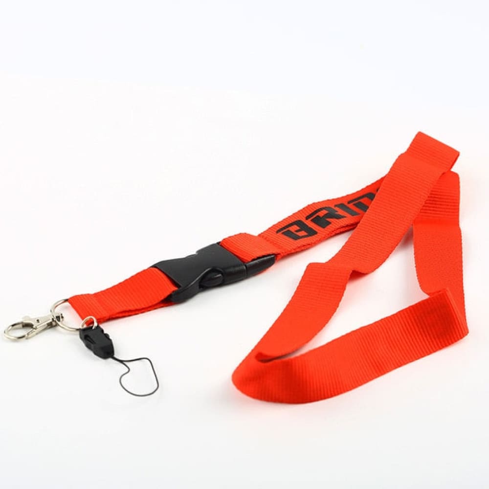 2-Piece Quick Release Keychain Lanyard Set – Red & Black – Nylon – Universal Key Strap