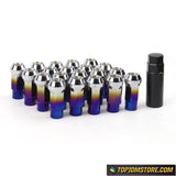burnt blue lug nuts,burnt blue,blue burn,jdm lug nuts,aftermarket lug nuts,custom wheel lug nuts,best lug nuts for aftermarket wheels,best aftermarket lug nuts,aftermarket wheel nuts,lug nuts for aftermarket rims,jdm wheel nuts,jdm racing lug nuts