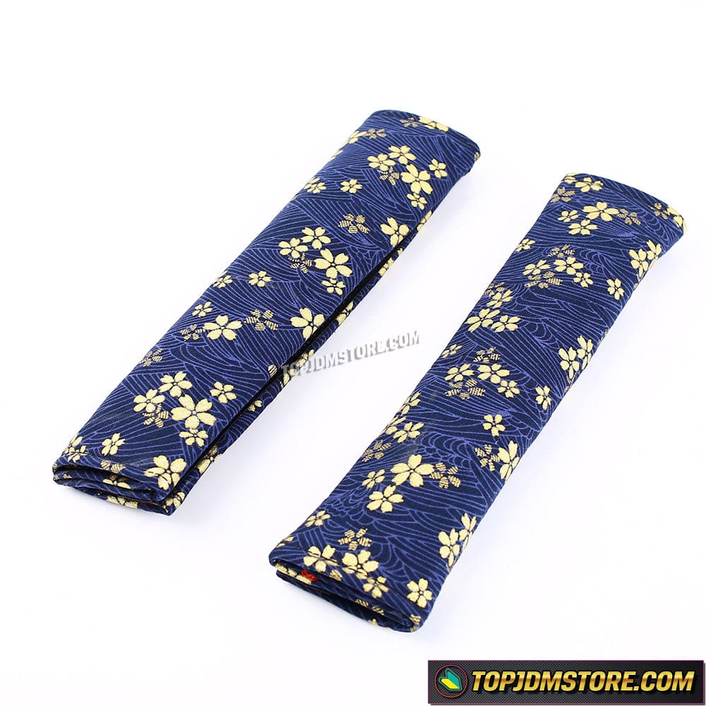 Cherry Blossom JDM Seat Belt Pads | Sakura Japanese Texture – Top JDM Store