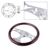 Genuine Wood Grain Steering Wheel Sexy 15inch 380mm - Top JDM Store