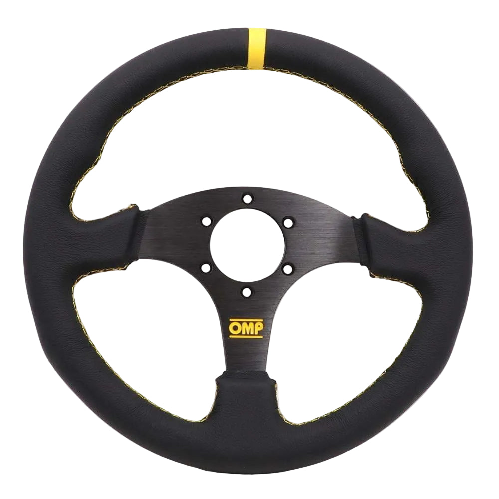 OMP スポーツステアリング OMP Leather Wheel | 13-inch JDM Flat 6-Bolt Fitment – Top JDM Store