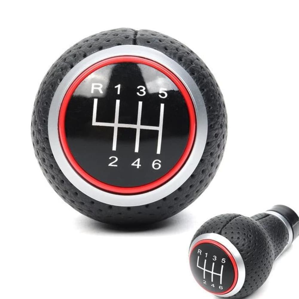 manual gear shift knob Perforated Leather 6 Speed Shift Knob For Audi