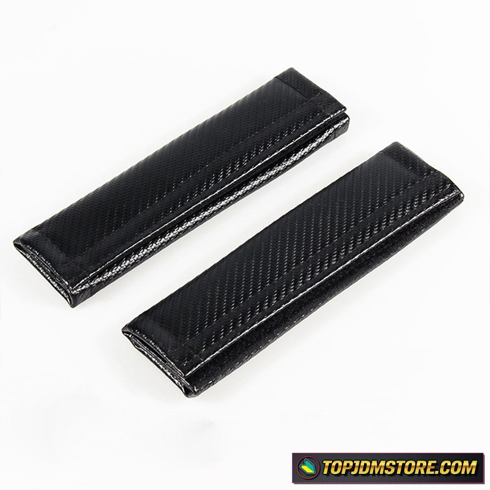 2x Carbon Fiber Look Seat Belt Shoulder Pads – Fits Mazda (Left & Right)