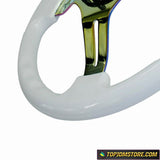 white steering wheel,neo chrome steering wheel,rg steering wheel,quick release steering wheel,grip royal steering wheel,detachable steering wheel,removable steering wheel,aftermarket steering wheel,jdm steering wheel,racing steering wheel,steering wheel for sale