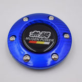 Mugen Power Horn Button - Carbon Fiber Blue