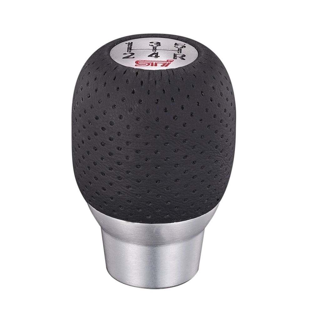 leather gear knob STI Perforated Leather Shift Knob