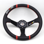 Ralliart Deep Dish Leather Steering Wheel 14inch - Steering Wheels 2