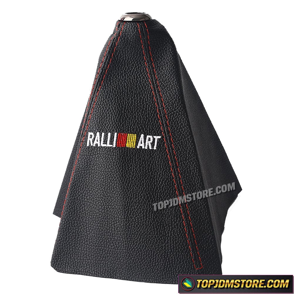 Buy White Stitch Carbon Fiber Shift Knob Boot Manual/Auto Gear Dust Cover Shifter I1544683