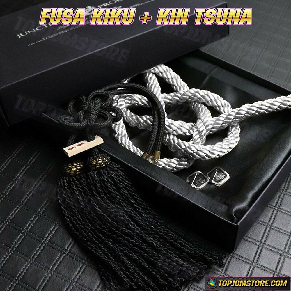 アクセサリー kiku JP Silver Tsuna Knot and Black Fusa Kiku – Top JDM Store