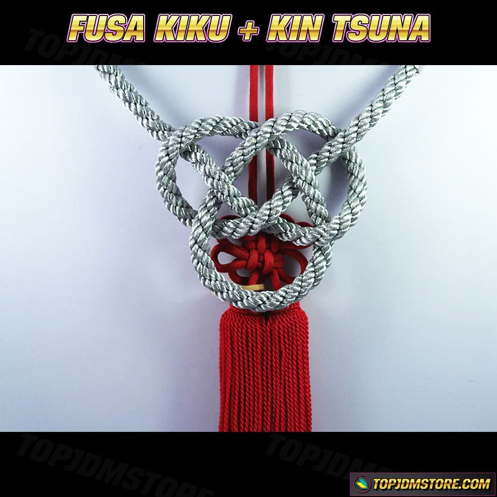 ※tampopowakakusaKAPOK KNOT JP Silver Tsuna Knot and Red Fusa Kiku – Top JDM Store