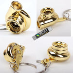 Sleeve Bearing Turbo Keychain - Gold - Keychains 13