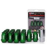 D1 Spec Racing Lug Nuts 40mm - Green / M12x1.25 - Wheel Lug Nuts 6