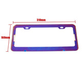 Spoon Sports Blue Burned License Plate Frame - Frames