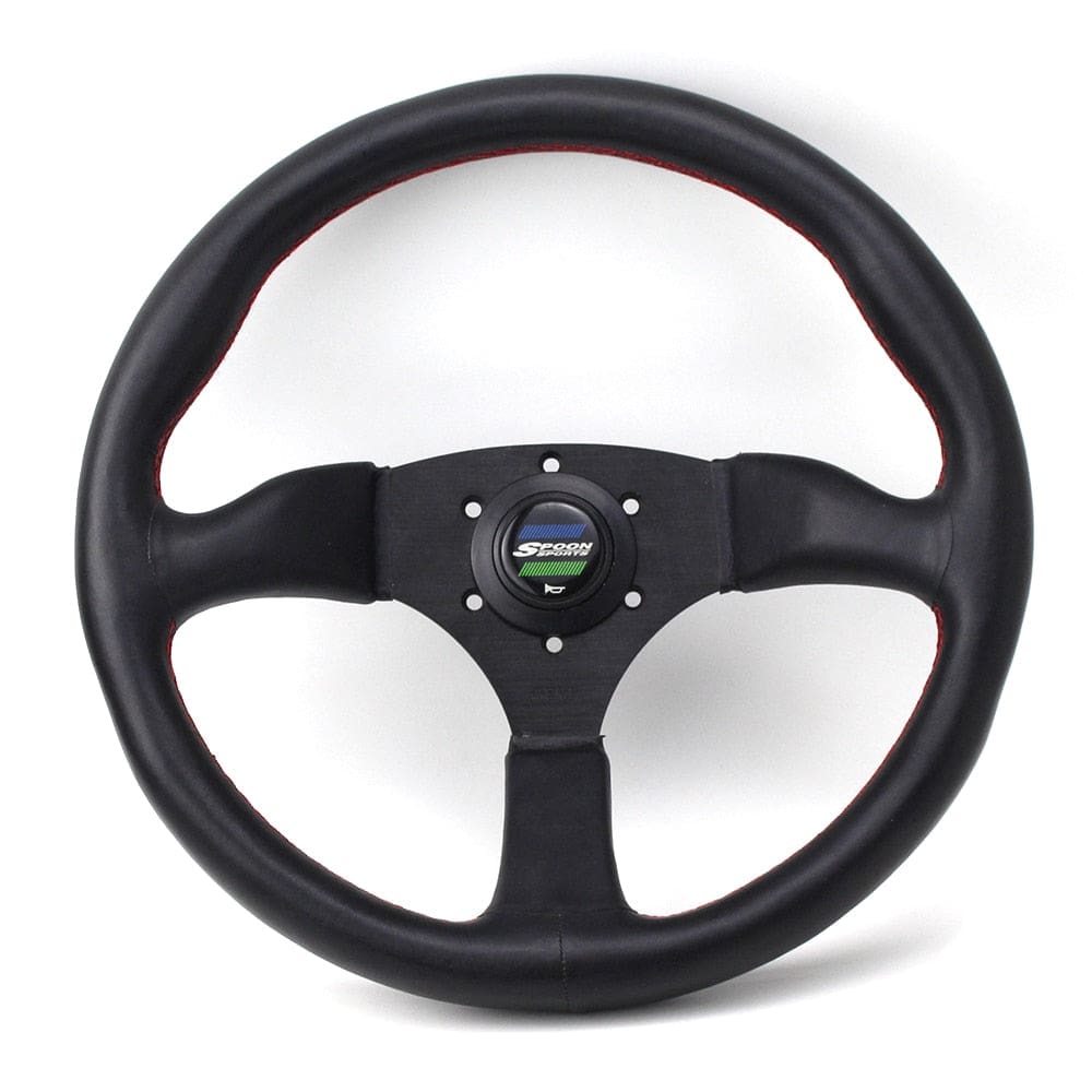 SPOON ステアリング Spoon Sports Steering Wheel | 14-inch Red Stitch Leather JDM – Top
