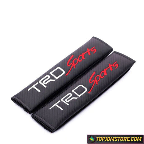 TRD Sports Carbon Fiber Seat Belt Pads - Seat Belt Pads 1