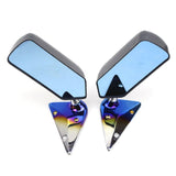 F1 Style Carbon Fiber Burnt Blue Base Side Mirrors Universal - Body Parts 3