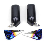 F1 Style Carbon Fiber Burnt Blue Base Side Mirrors Universal - Body Parts 2