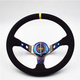 Titanium Blue Burned OMP Corsica Steering Wheel Racing Aftermarket - Top JDM Store