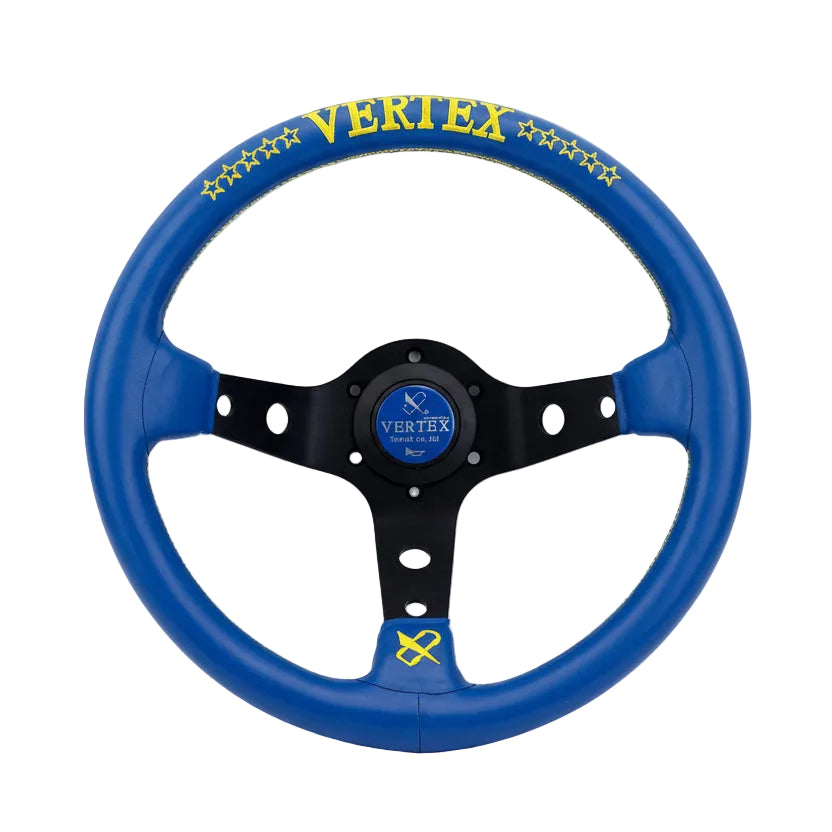 Y*_様 VERTEX ハンドル ブルー Vertex 10 Stars Blue Steering Wheel | 325mm Deep JDM – Top JDM Store