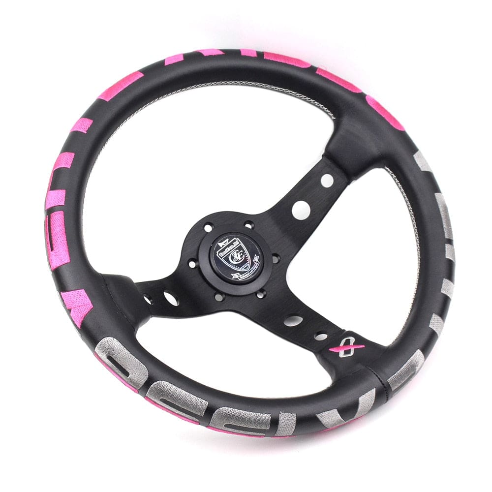 Vertex 1996 JDM Steering Wheel 13inch Leather Pink