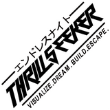 THRILL SEEKER Kanji Windshield Banner Sticker