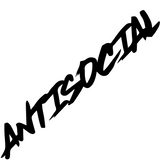 ANTISOCIAL Scribble Windshield Banner Sticker