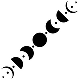 Moon Phases Spectrum Windshield Sticker