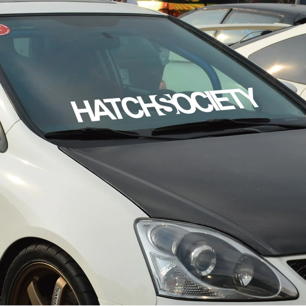 HATCH SOCIETY Windshield Banner Sticker – Top JDM Store