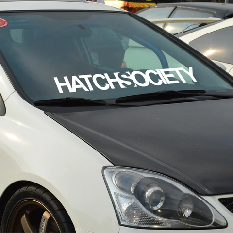 HATCH SOCIETY Windshield Banner Sticker