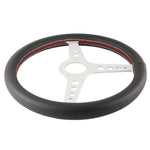 Silver Lightweight ND 14inch Real Leather Steering Wheel