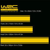 WRC Full Car Racing Stripes Decal Set