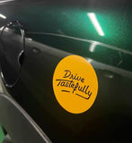 Drive Tastefully Cursive Car Sticker Decal