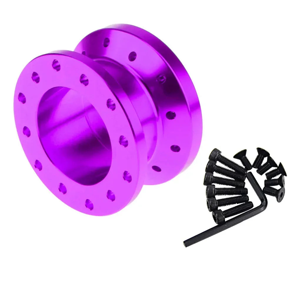 2 Inch Polished Steering Wheel Spacer | 5-Hole To 3-Hole Hub Adapter