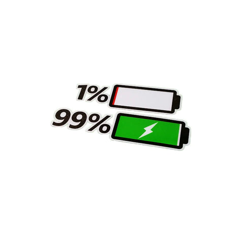 Battery Charging Sticker Decal