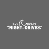 NIGHT DRIVES Kanji JDM Car Sticker Decal