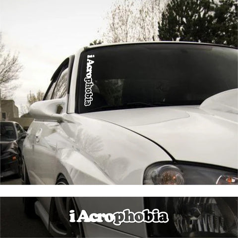 iAcrophobia Outline Car Windshield Decal Sticker