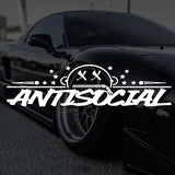 ANTISOCIAL X.X Windshield Decal Banner Sticker