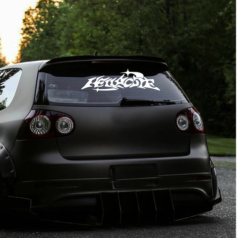 Hellacute Rear Window Banner Decal Sticker