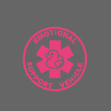 EMOTIONAL SUPPORT VEHICLE Car Sticker Decal