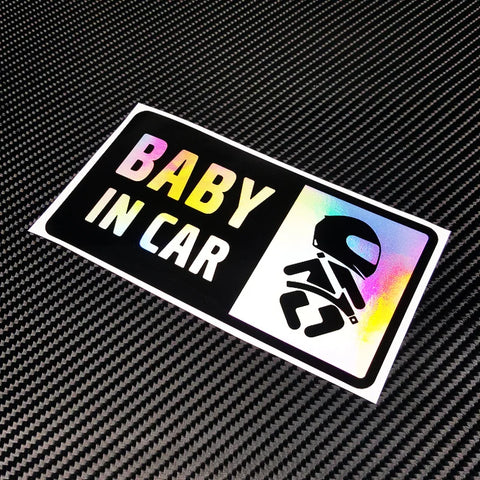 Racer Baby in Car Decal Sticker