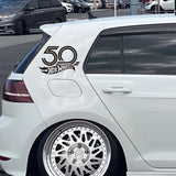 50th Anniversary HWS Car Sticker