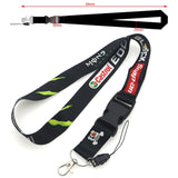 Close-up of Hoonigan quick-release buckle on key lanyard.