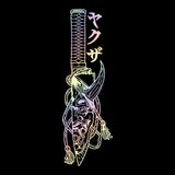 Oni Mask Tanto Dagger Windshield Sticker