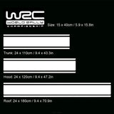 WRC Full Car Racing Stripes Decal Set