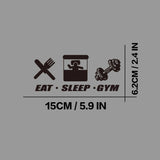 EAT SLEEP GYM Car Sticker Decal